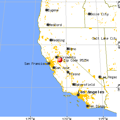 Wallace, CA (95254) map from a distance