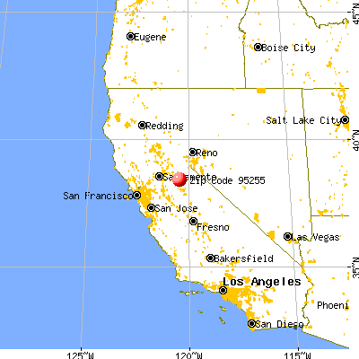 West Point, CA (95255) map from a distance