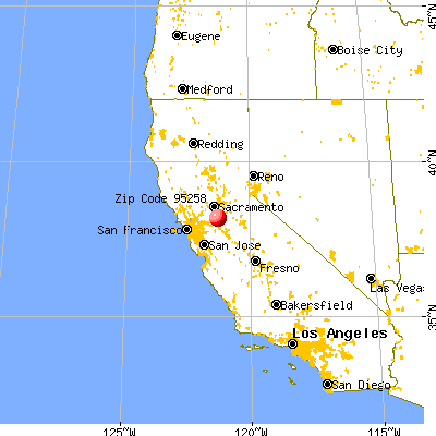 Woodbridge, CA (95258) map from a distance