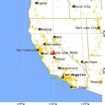 Catheys Valley, CA (95306) map from a distance