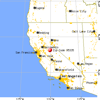 Long Barn, CA (95335) map from a distance