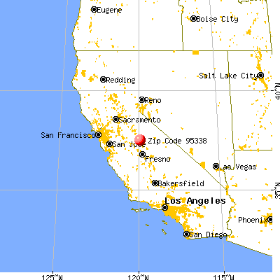 Midpines, CA (95338) map from a distance