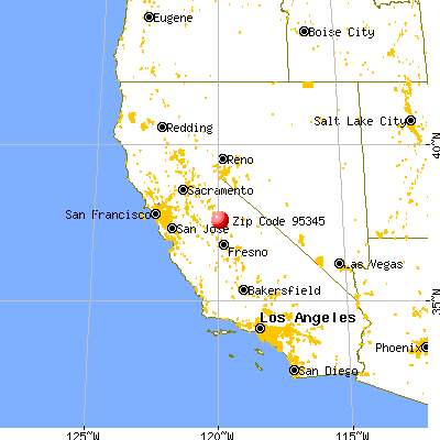 Midpines, CA (95345) map from a distance