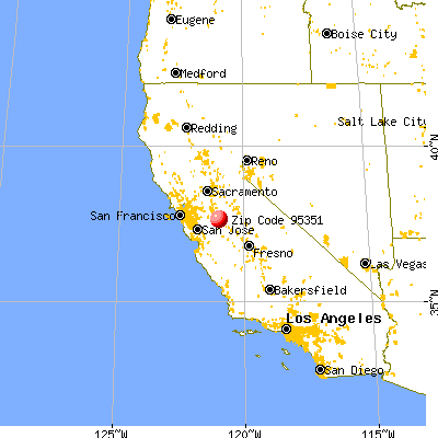 Modesto, CA (95351) map from a distance
