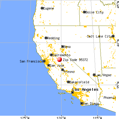 Soulsbyville, CA (95372) map from a distance