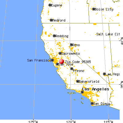 Grayson, CA (95385) map from a distance