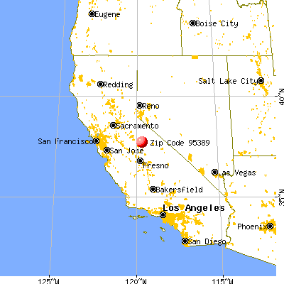 Wawona, CA (95389) map from a distance