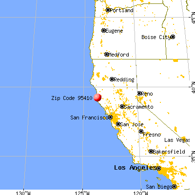 Albion, CA (95410) map from a distance