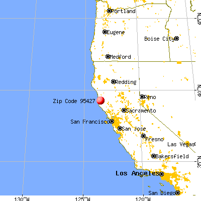 Comptche, CA (95427) map from a distance