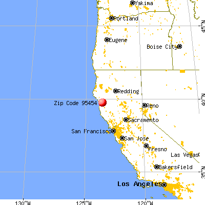 Laytonville, CA (95454) map from a distance