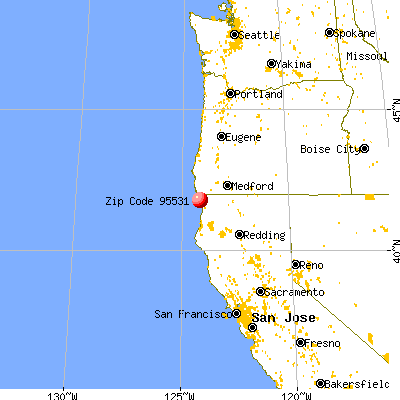 Bertsch-Oceanview, CA (95531) map from a distance