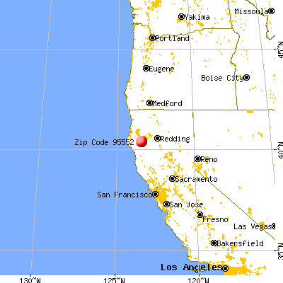 Ruth, CA (95552) map from a distance