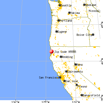 Orick, CA (95555) map from a distance