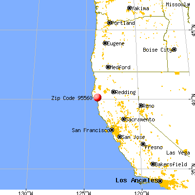 Redway, CA (95560) map from a distance