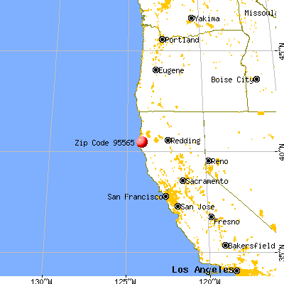 Scotia, CA (95565) map from a distance