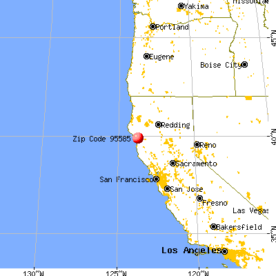 Leggett, CA (95585) map from a distance