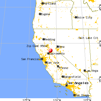 Lake of the Pines, CA (95602) map from a distance