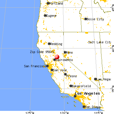 Auburn, CA (95603) map from a distance