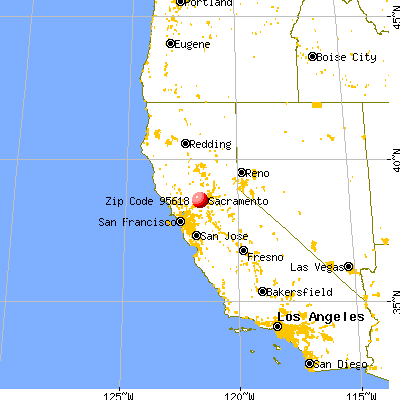 Davis, CA (95618) map from a distance