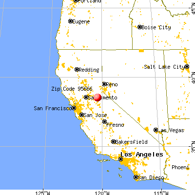 Buckhorn, CA (95666) map from a distance