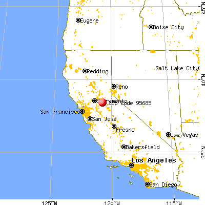 Sutter Creek, CA (95685) map from a distance