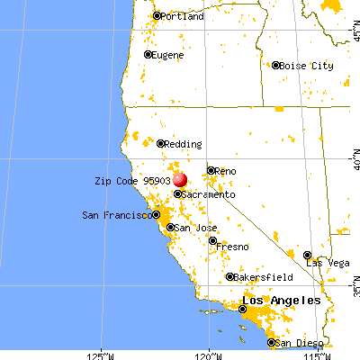 Beale AFB, CA (95903) map from a distance