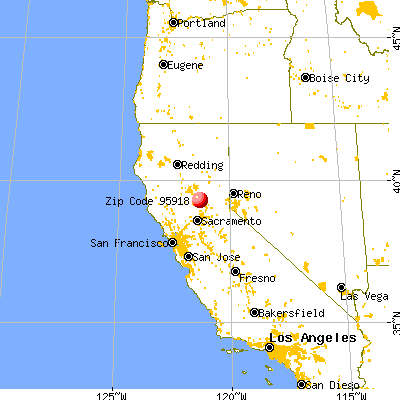 Loma Rica, CA (95918) map from a distance