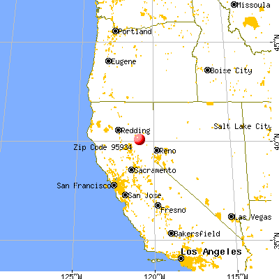 Crescent Mills, CA (95934) map from a distance