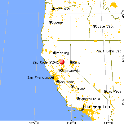 Forbestown, CA (95941) map from a distance