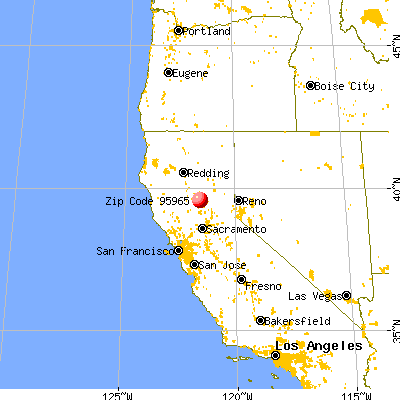 Concow, CA (95965) map from a distance