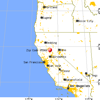 Oroville East, CA (95966) map from a distance