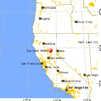 Little Grass Valley, CA (95981) map from a distance