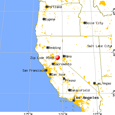 Washington, CA (95986) map from a distance