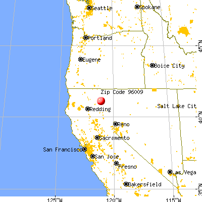 Bieber, CA (96009) map from a distance