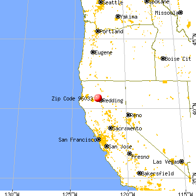 French Gulch, CA (96033) map from a distance