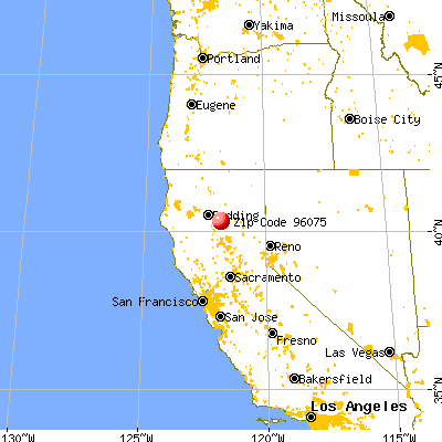 Paynes Creek, CA (96075) map from a distance