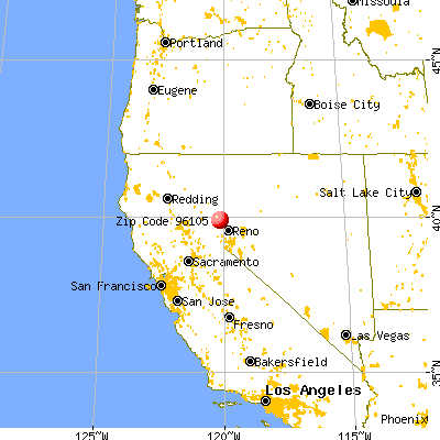 Chilcoot-Vinton, CA (96105) map from a distance