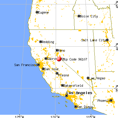 Walker, CA (96107) map from a distance