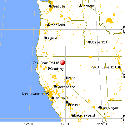 Likely, CA (96116) map from a distance