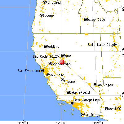 Markleeville, CA (96120) map from a distance