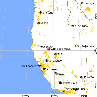 Westwood, CA (96137) map from a distance