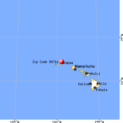 Wainiha, HI (96714) map from a distance