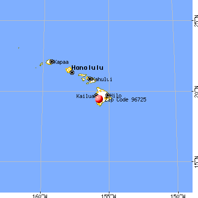 Honalo, HI (96725) map from a distance