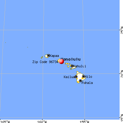 Kaneohe Station, HI (96734) map from a distance