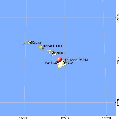 Waimea, HI (96743) map from a distance