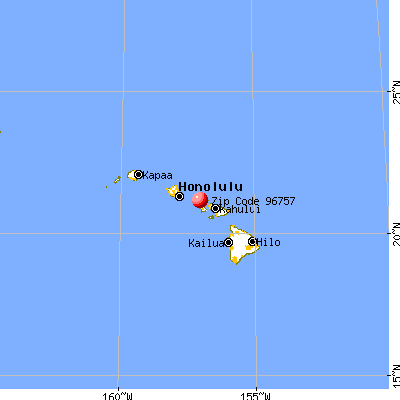 Kualapuu, HI (96757) map from a distance