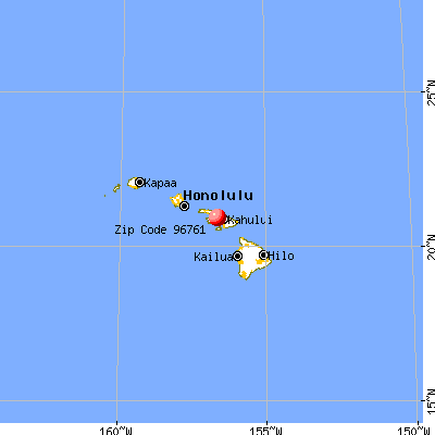 Lahaina, HI (96761) map from a distance