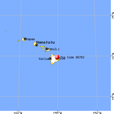 Pepeekeo, HI (96783) map from a distance