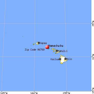 Mililani Town, HI (96789) map from a distance