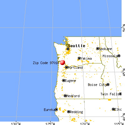 Clatskanie, OR (97016) map from a distance